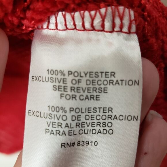 RXB RED ASYMMETRICAL SWEATER SIZE SMALL - Picture 5 of 6